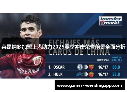 莱昂纳多加盟上港助力2025赛季冲击荣誉前景全面分析