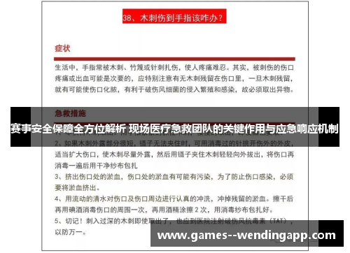 赛事安全保障全方位解析 现场医疗急救团队的关键作用与应急响应机制